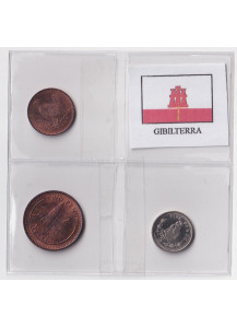 GIBILTERRA serie di 3 monete anni misti Spl 