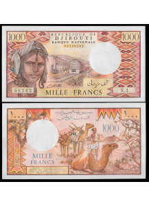 GIBUTI 1000 Francs 1979- 88  "Banque Nationale" Fior di Stampa