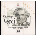2013 - ITALIA Divisionale Ufficiale Euro 9 Monete Giuseppe Verdi FDC
