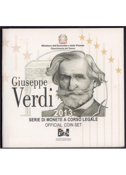 2013 - ITALIA Divisionale Ufficiale Euro 9 Monete Giuseppe Verdi FDC