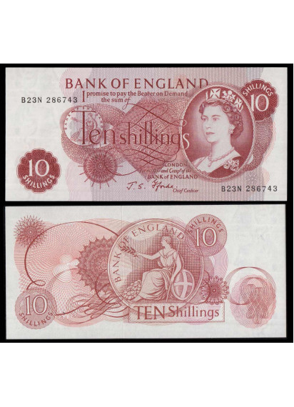 GRAN BRETAGNA 10 Shillings 1960/70 Fior di Stampa 