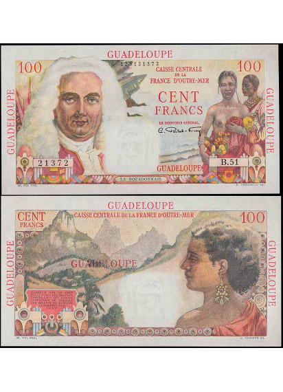 GUADALUPE 100 franchi 1947-49 Fior di Stampa Rarissima