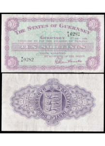 GUERNSEY 10 Shillings 1958 BB+ Rara