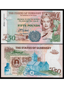 GUERNSEY 50 Pounds 1994 Fior di Stampa