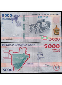 BURUNDI 5000 Francs 2022 Fior di Stampa