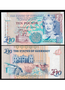 GUERNSEY 10 Pounds 1994-96 Fior di Stampa