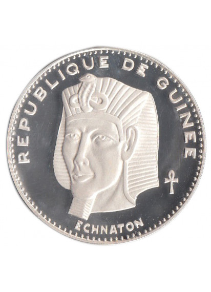 GUINEA 500 Francs 1970 Argento Proof Ikhnaton KM 22