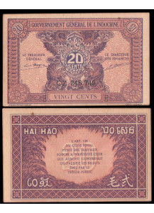 INDOCINA FRANCESE 20 Cents 1942 Splendida