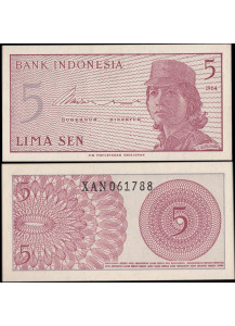 INDONESIA 5 Sen 1964 Fior di Stampa