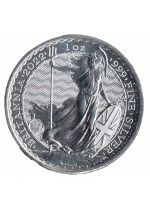 2022 - 2 Pounds Silver 1 OZ Britannia Unc