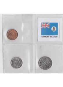 ISOLE CAYMAN serietta composta da 3 monete Fdc