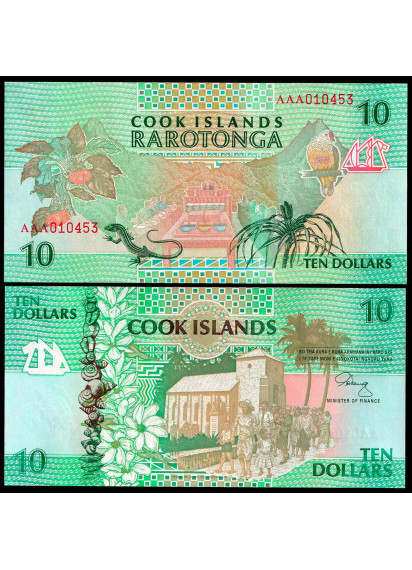 ISOLE COOK 10 Dollars 1992 Fior di Stampa