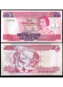 ISOLE SALOMONE 10 Dollars 1977 Fior di Stampa