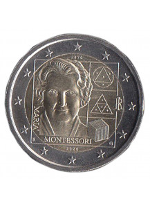 2020 - 2 Euro  150º Nascita di Maria Montessori Fior di Conio