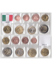 2021 - Serie 8 Monete Euro ITALIA Fior di Conio