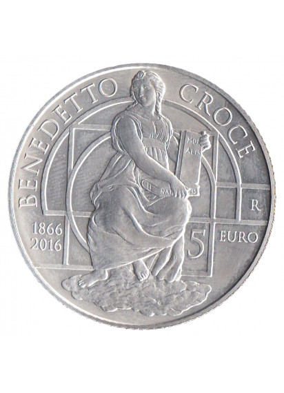 2016 - Italia 5 EURO 150° nascita Benedetto Croce Fdc
