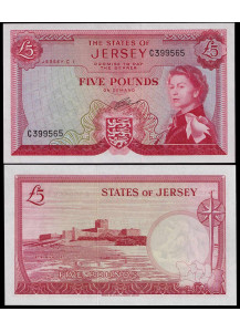 JERSEY 5 Pounds 1963 P 9b Fior di Stampa