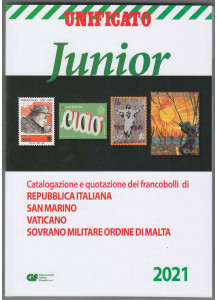 Catalogo Unificato Junior 2021 per francobolli Italia San Marino Smom Vaticano