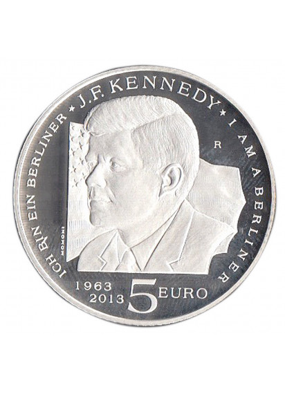 2013 - 5 euro Argento  50° John Fitzgerald Kennedy