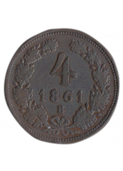 AUSTRIA 4 Kreuzer 1861 B Spl