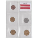 LETTONIA Set composto da 5 monete Buona Conservazione anni misti