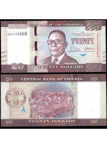 LIBERIA 20 Dollars 2016 Fior di Stampa