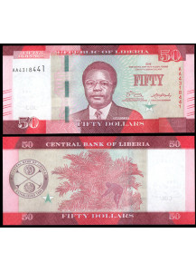 LIBERIA 50 Dollars 2016 Fior di Stampa