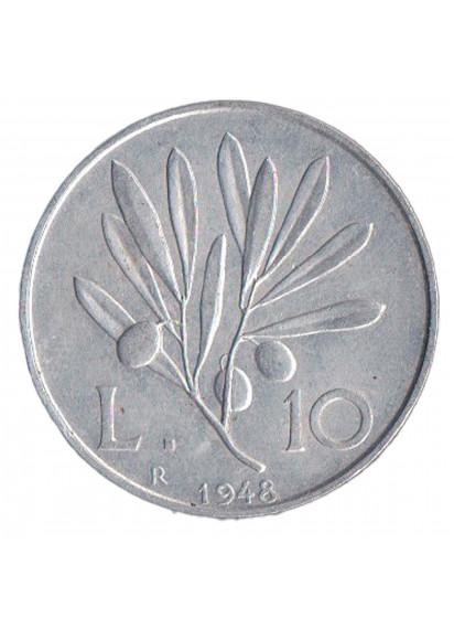 1948 - Lire 10 Originale Rara Italia  Conservazione BB
