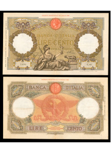 1933 - Lire 100 Roma Guerriera (Fascio) 21-12-1933 Spl carta Gialla Rara