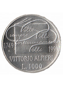 1999 -  Lire 1000 Vittorio Alfieri Argento Italia