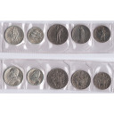 Vaticano Serie completa 8 monete in lire di Papa Pio XI - Anno V 1933-34 Fdc