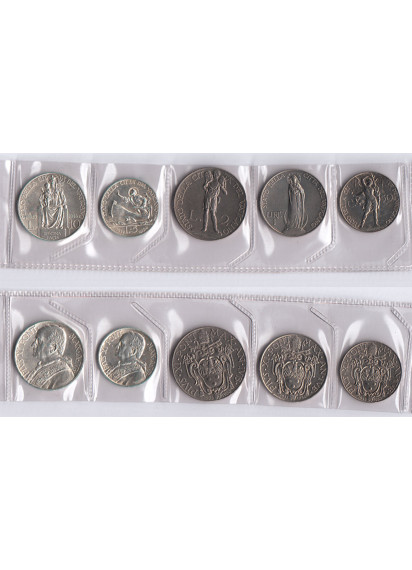 Vaticano Serie completa 8 monete in lire di Papa Pio XI - Anno V 1933-34 Fdc
