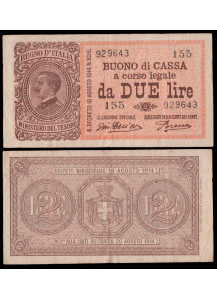 1920 - 2 Lire Vittorio Emanuele III Splendia+