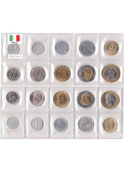 2000 - Serietta di 10 monete tutte dell'anno in condizioni fdc