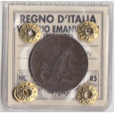 1908 5 Centesimi Rame BB+ Moneta Rara sigillata