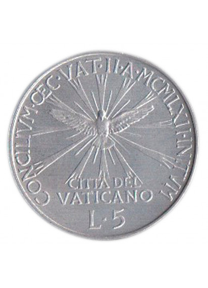 1962 - 5 Lire Giovanni XXIII Concilio Fdc da serie divisionale