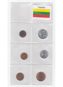 LITUANIA 6 monete Ottima Conservazione Anni misti