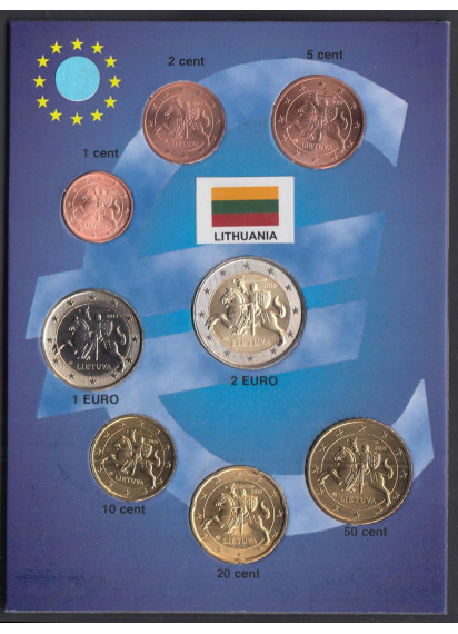 LITUANIA  euro serie completa 8 monete fior di conio