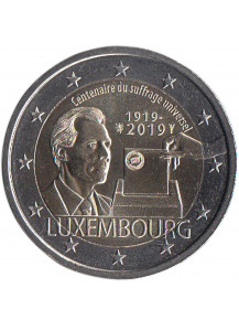 2019 - Lussemburgo 2 Euro Comm. FDC 100° Suffragio Universale Fdc