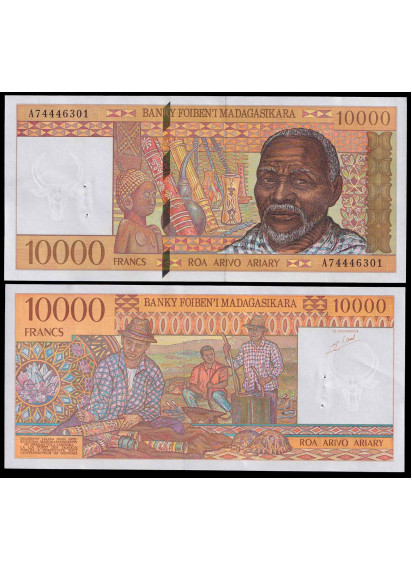 MADAGASCAR 10.000 Francs 1995 Quasi Fior di Stampa 