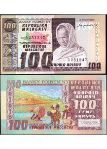 MADAGASCAR 100 Francs 1974 Fior di Stampa