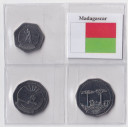 MADAGASCAR Serie composta da 3 monete anni misti Fior di Conio