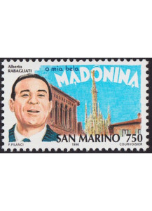 San Marino Storia canzone Italiana "O mia bela Madonina" 1996 nuovo