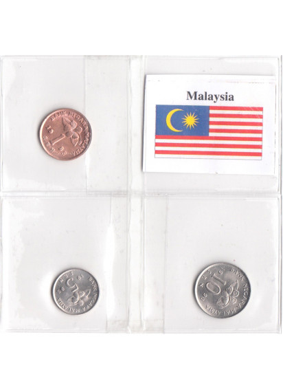 MALESIA Set composto da monete circolate da 1- 5 - 10 Sen  Spl