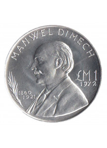 1973 -  MALTA 1 Pound Manwel Dimech AG Fior di Conio