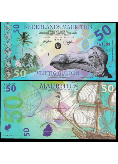 Netherlands Mauritius 50 Gulden Dodo 2016 Fds