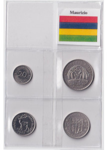 Mauritius serietta composta da 20 - Cents - 1/2 - 1 - 5 Rupees Splendide