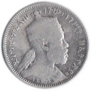 ETIOPIA 1/4 Birr 1889-95 argento MB