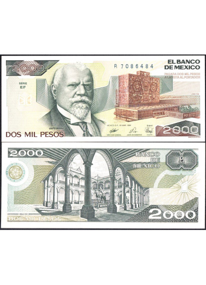 MESSICO 2000 Pesos 1987/1997 Fior di Stampa