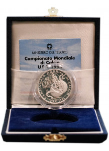 1994 - 10.000 Lire  Campionato di Calcio Stati Uniti Ag Fondo Specchio